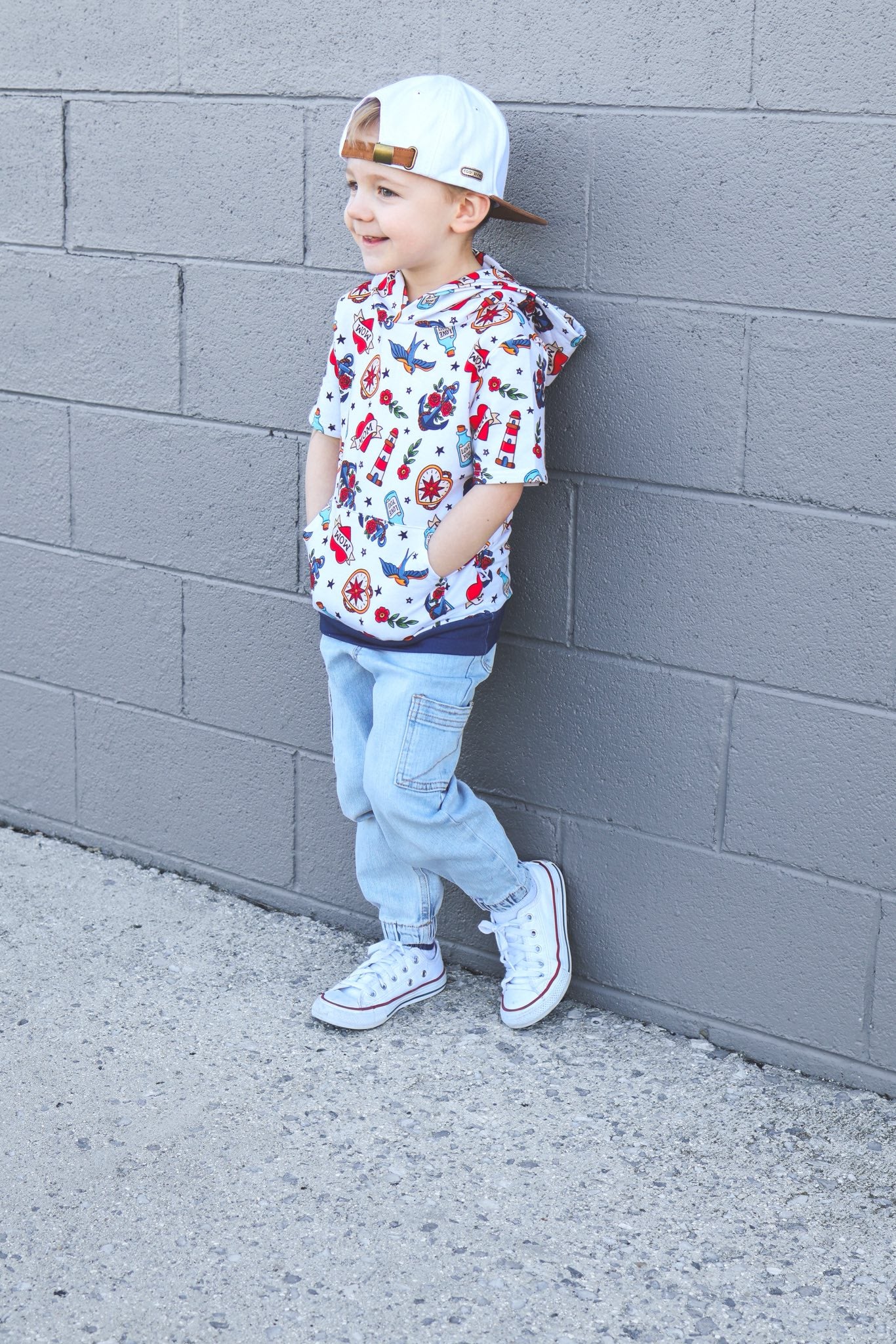 Lover Boy Shortsleeve Hoodie | Bamboo Terry