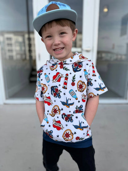 Lover Boy Shortsleeve Hoodie | Bamboo Terry