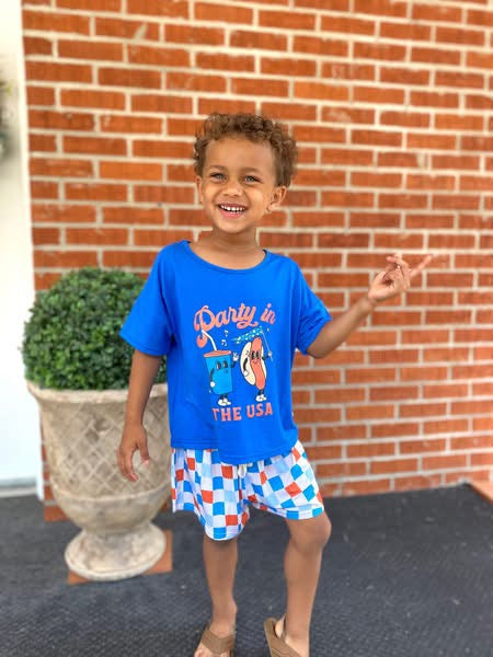 Party in the USA Oversized Tee + Short Set