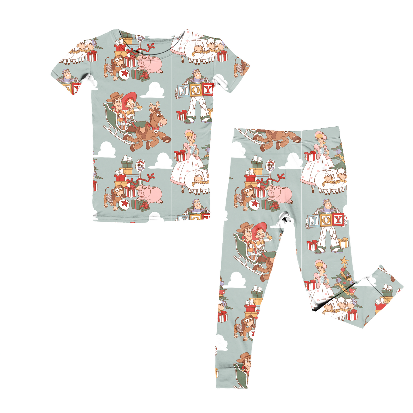 Cowboy Christmas 2 piece pajamas
