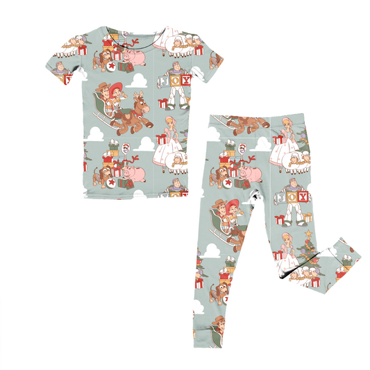 Cowboy Christmas 2 piece pajamas