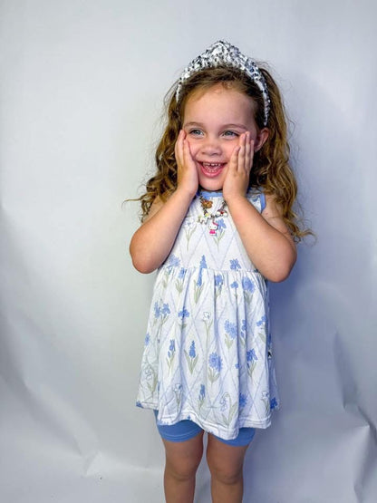 Periwinkle Peplum + Biker Set