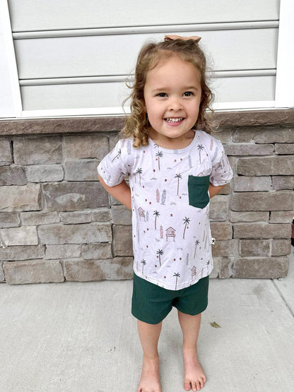 Beach Babe Tee + Short Set | Bamboo