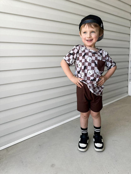 Checked Out Tee + Short Set | Bamboo