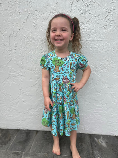 Hatter Puff-Sleeve Dress