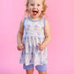 Periwinkle Peplum + Biker Set