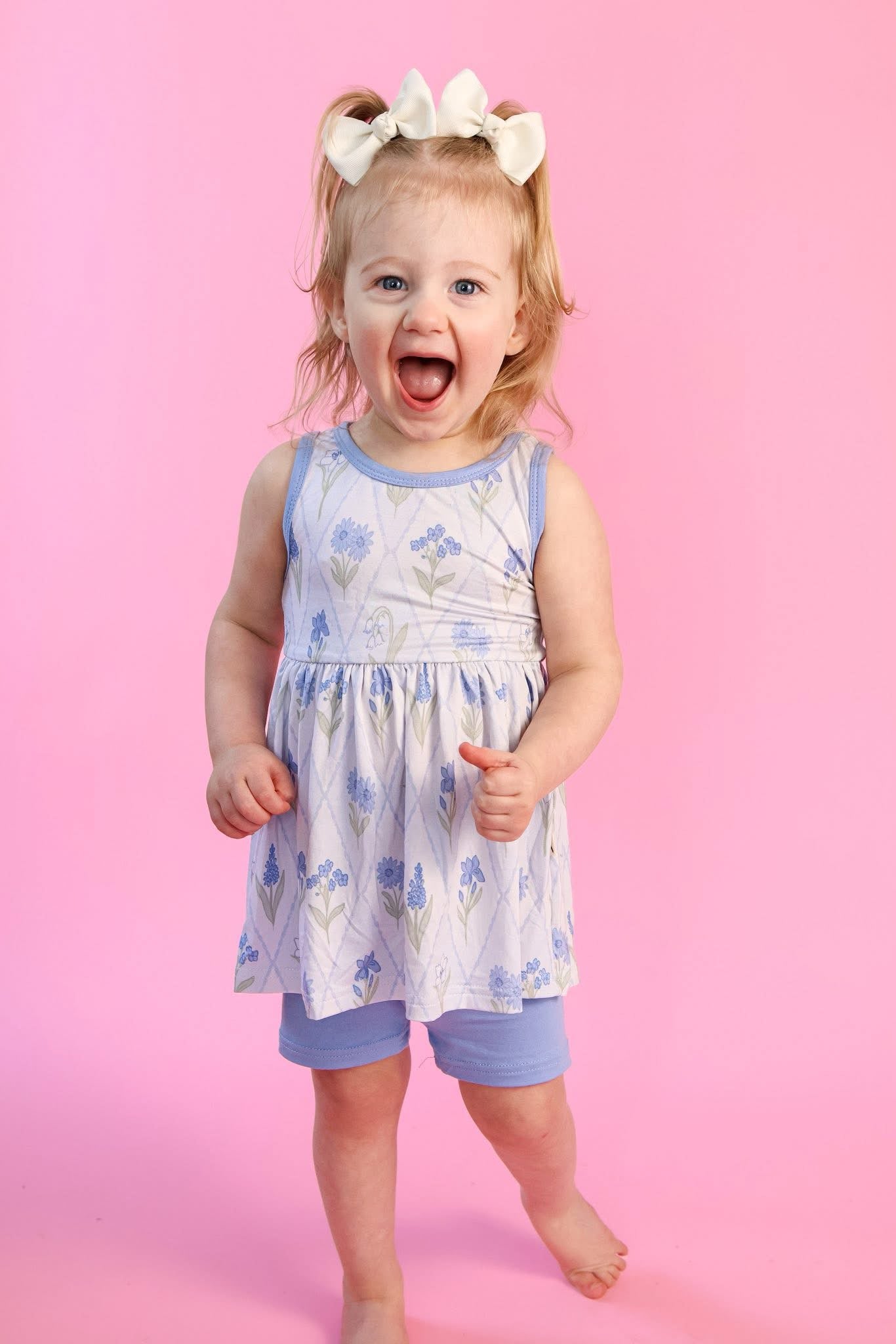 Periwinkle Peplum + Biker Set