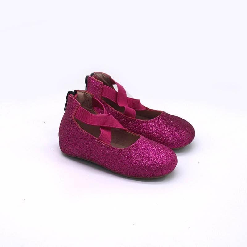 Pink Glitter Ballet Flats