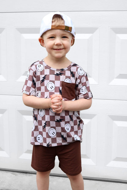 Checked Out Tee + Short Set | Bamboo