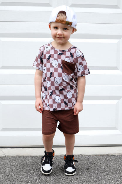 Checked Out Tee + Short Set | Bamboo
