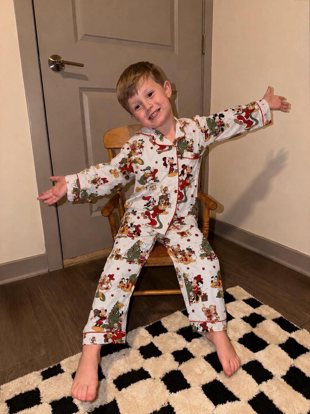 Merry Mouse Kids Button Up Pajamas