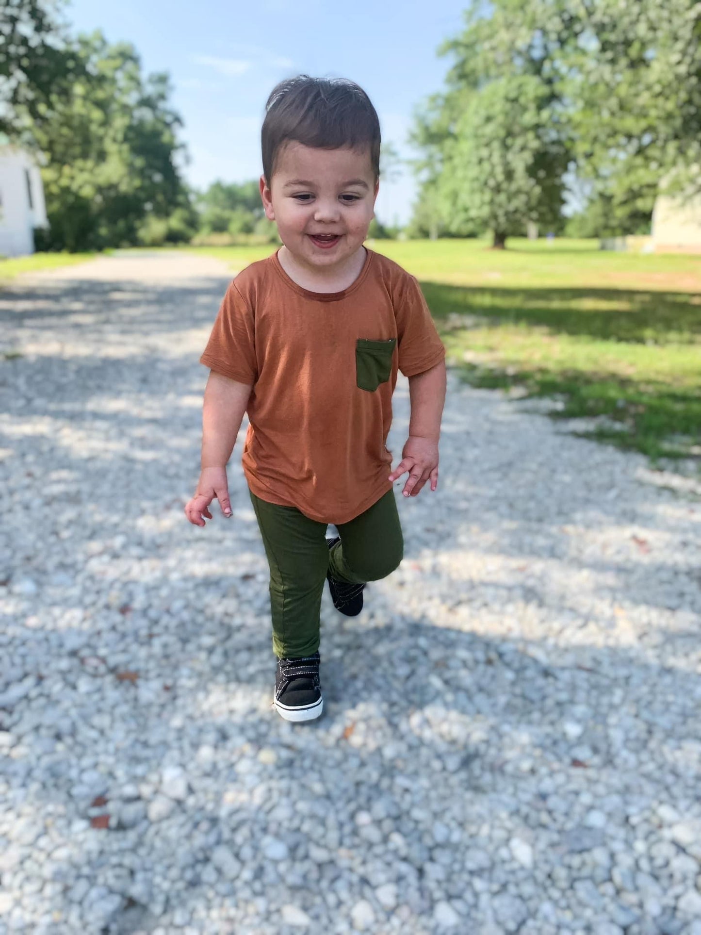 Orange + Olive Modal Toddler Set