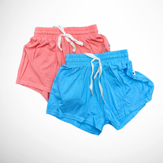 Bamboo Shorts 2-Pack | Peach and Blue