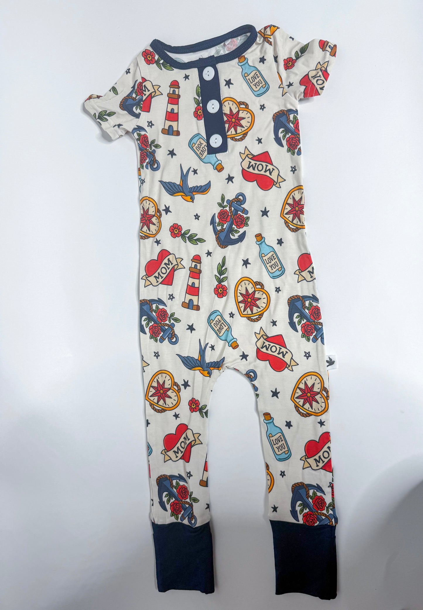 Lover Boy Henley Romper