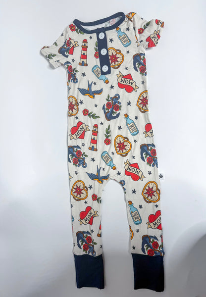 Lover Boy Henley Romper