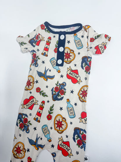 Lover Boy Henley Romper