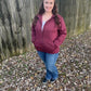 Maroon Quilted Adult Jacket | Bamboo