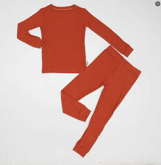 Burnt Orange 2 Piece Pajamas
