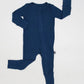 Navy Ribbed Zippy