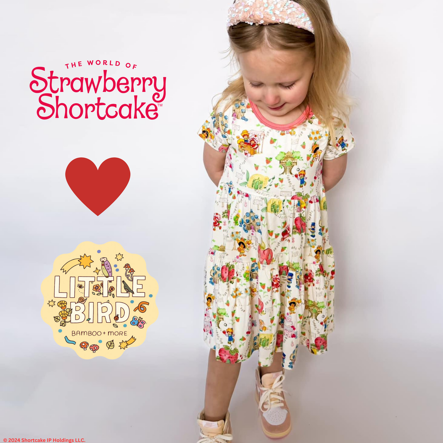 Strawberryland Tiered Dress | LBB X Strawberry Shortcake©