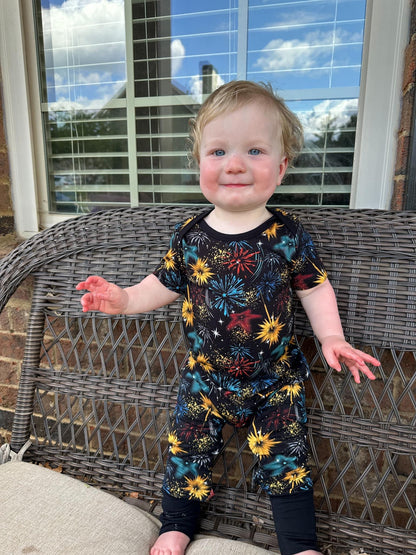 Free as a Little Bird Shortsleeve Crescent Romper