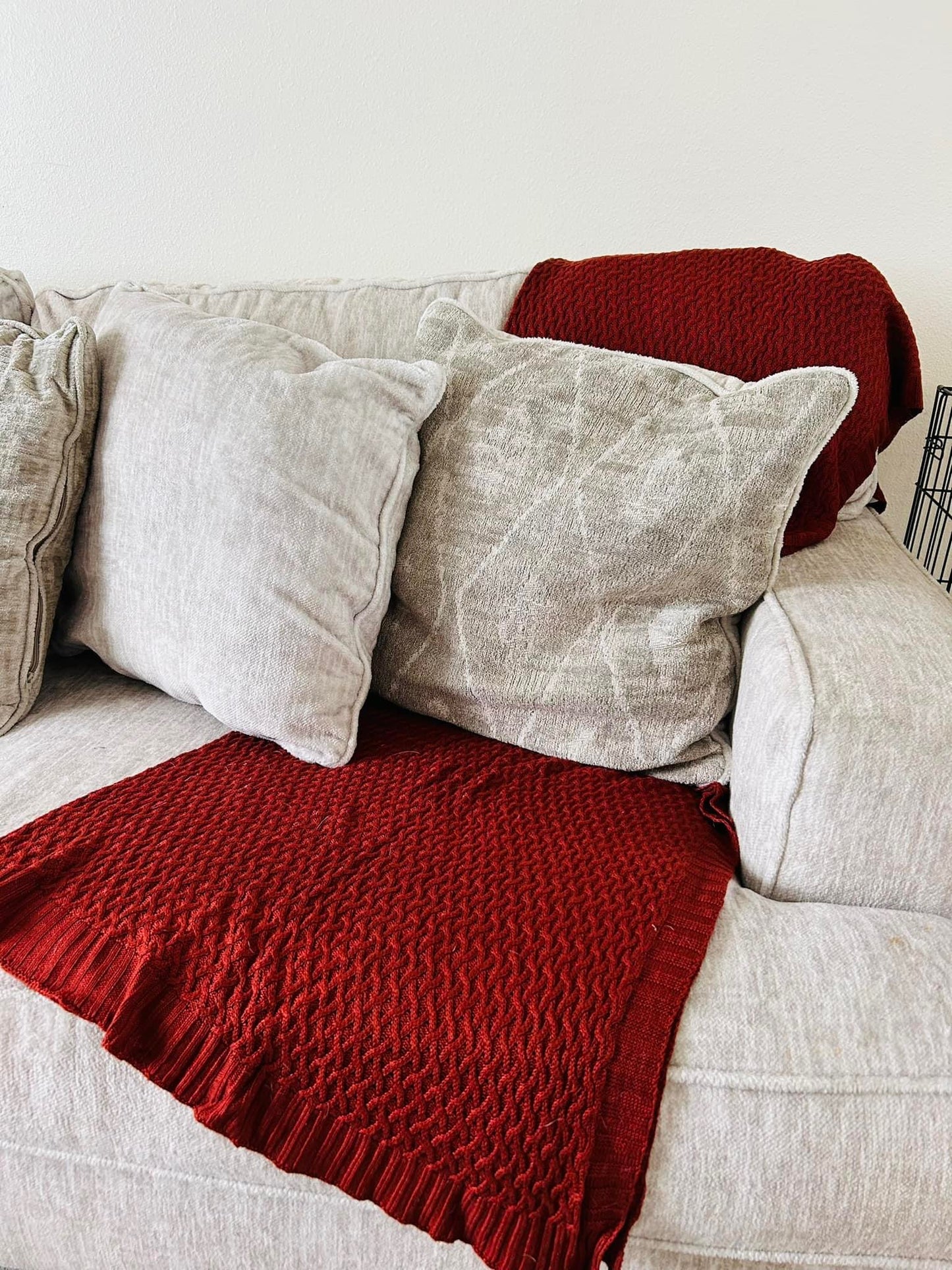 Bamboo Knit Blanket | Rust