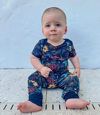 Free as a Little Bird Shortsleeve Crescent Romper