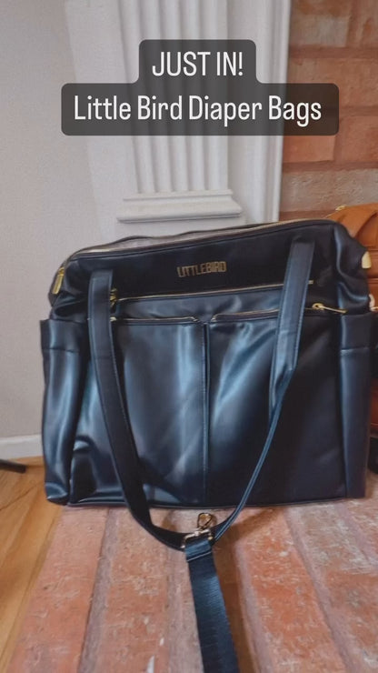 Vegan Leather Diaper Bag | Raven