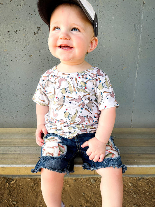 Baseball Dinos Toddler Tee