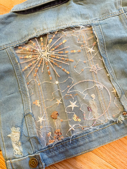 Starburst Lace Denim Jacket