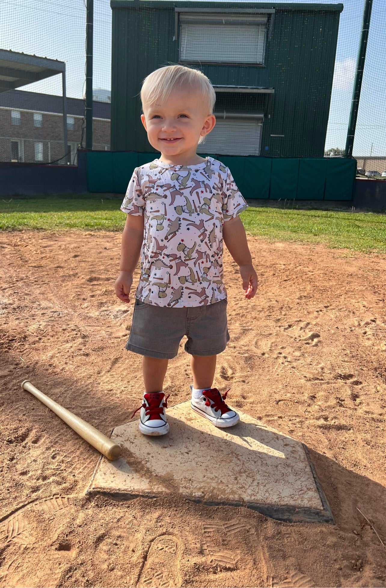 Baseball Dinos Toddler Tee