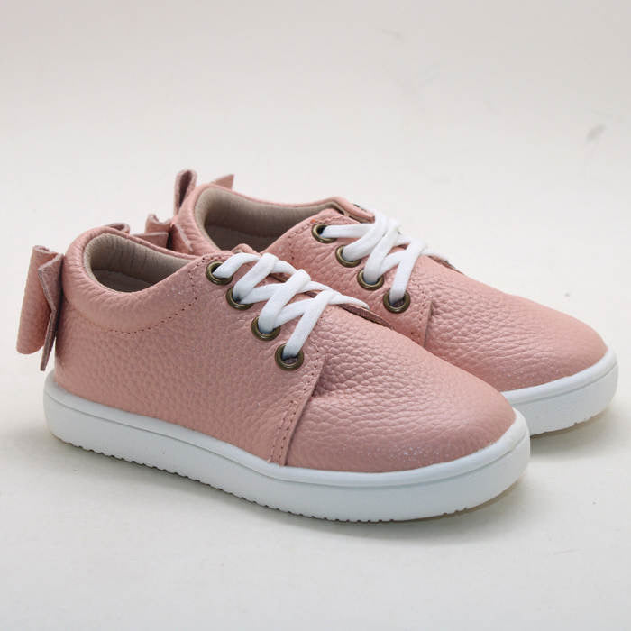 Pink Bow-Back Sneakers