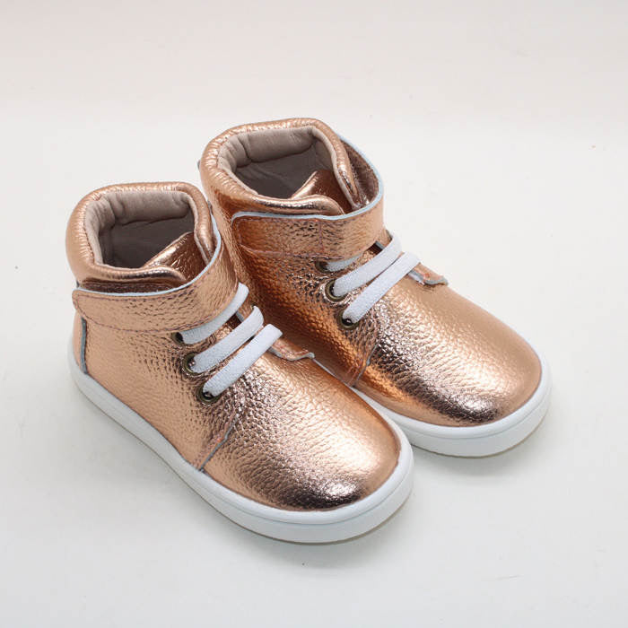 Rose Gold High Top Sneakers